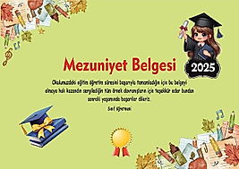 MEZUNİYET BELGESİ