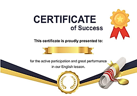 İNGİLİZCE BAŞARI BELGESİ