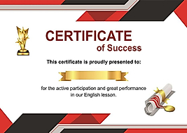 İNGİLİZCE BAŞARI BELGESİ