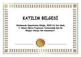 KATILIM BELGESİ