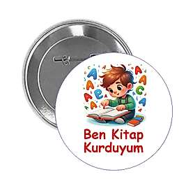 BEN KİTAP KURDUYUM ROZETİ