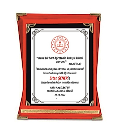 PLAKET KİŞİYE ÖZEL