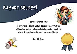 BAŞARI BELGESİ