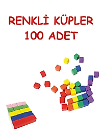 AHŞAP RENKLİ KÜPLER 100 ADET