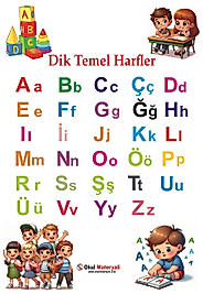 DİK TEMEL HARFLER PANOSU 33X48 CM