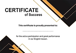 İNGİLİZCE BAŞARI BELGESİ